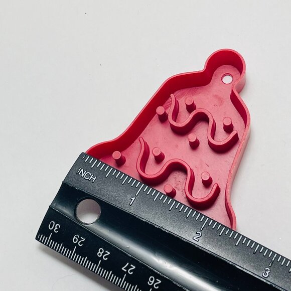 Vintage 1978 L.T.t.C. Red Imprint Bell Shaped Cookie Cutter - Picture 6 of 6